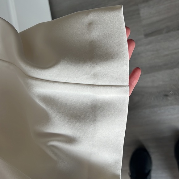 White AMSALE pant jumpsuit with beaded top Size 0 - Picture 9 of 9